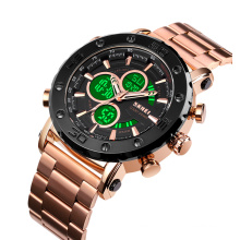 New Arrival Skmei 1636 Men Gold Sport Digital Watch Fashion Waterproof 3ATM Quartz Wristwatch